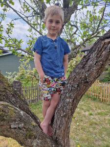 Trikåshorts symönster
